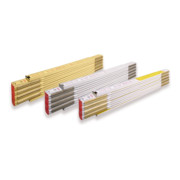 STABILA Metro a stecca in legno Tipo 1607 W, 2 m, bianco, scala metrica, con divisione angolare-5