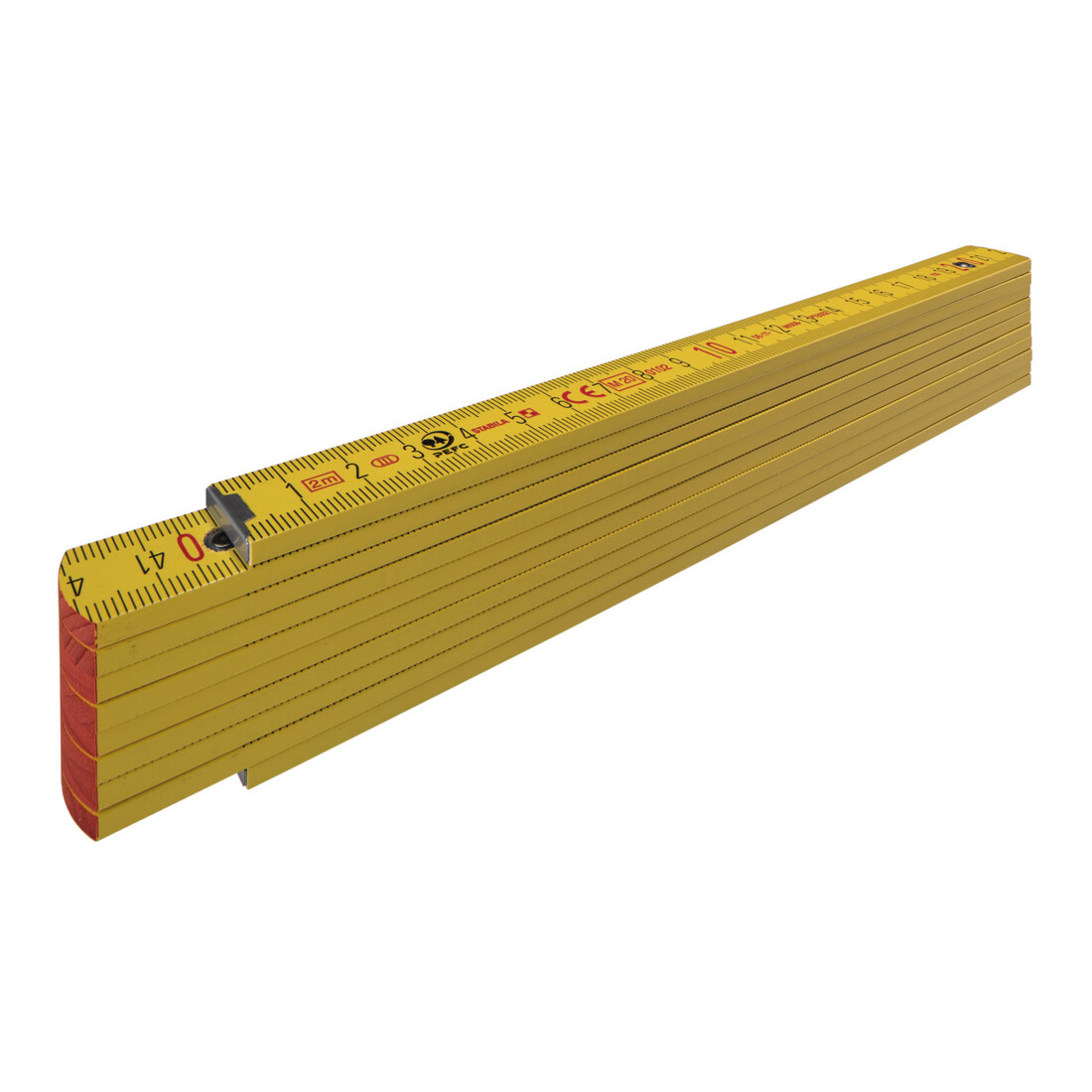 STABILA Metro a stecca in legno Tipo 707, 2 m, giallo, scala metrica