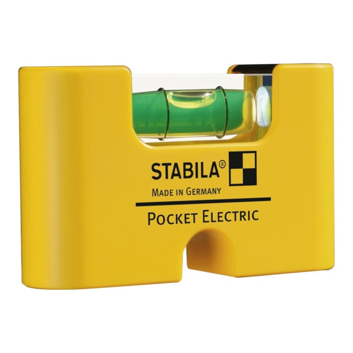 Stabila Mini-Wasserwaage + SB Karte Pocket Electric+Clip