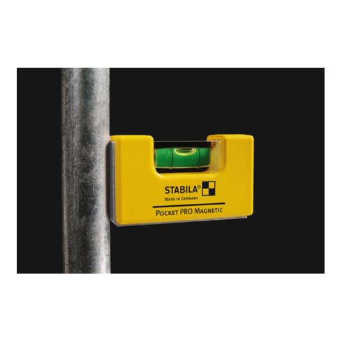 STABILA Minilivella a bolla, plastica Pocket Promagnetic, con clip 7,2cm