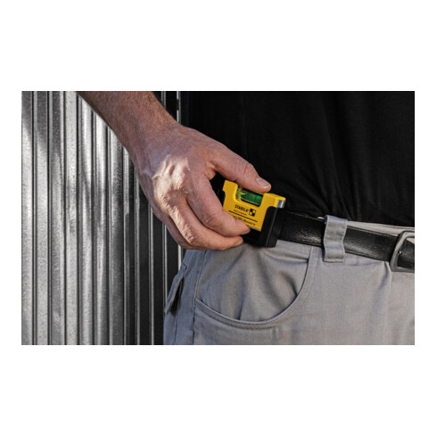 STABILA Minilivella a bolla, plastica Pocket Promagnetic, con clip 7,2cm