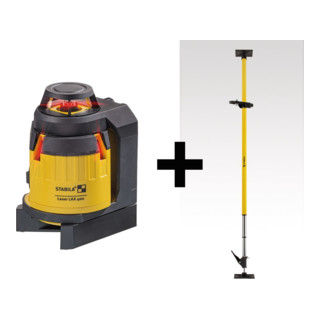 STABILA Multilinien-Laser LAX 400 6-teiliges Set inkl. Laser-Teleskopstütze