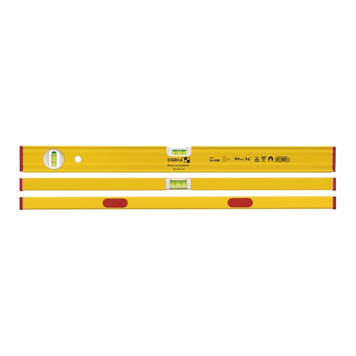STABILA Niveau à bulle Type 80 ASM, 30 cm, avec système magnétique terres rares