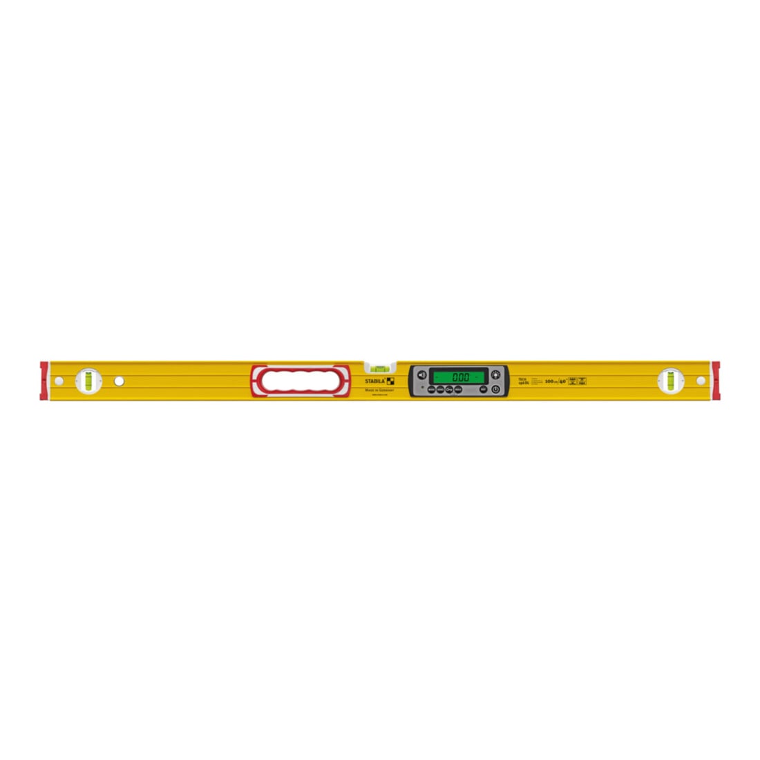 STABILA Niveau numérique TECH 196 DL, 100 cm, étanche IP67, 2 écrans, sans calibration, modes °, %, mm/m, in/ft, sac