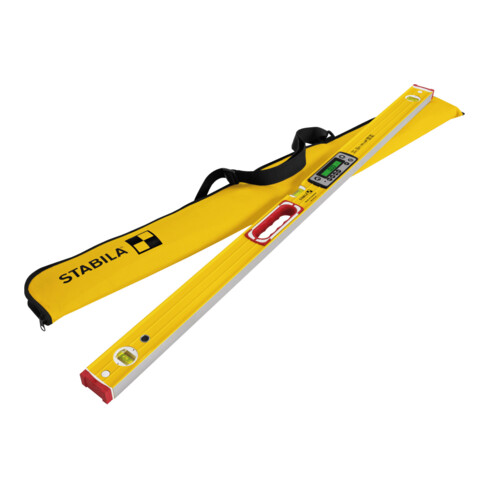 STABILA Niveau numérique TECH 196 DL, 122 cm, étanche IP67, 2 écrans, sans calibration, modes °, %, mm/m, in/ft, étui