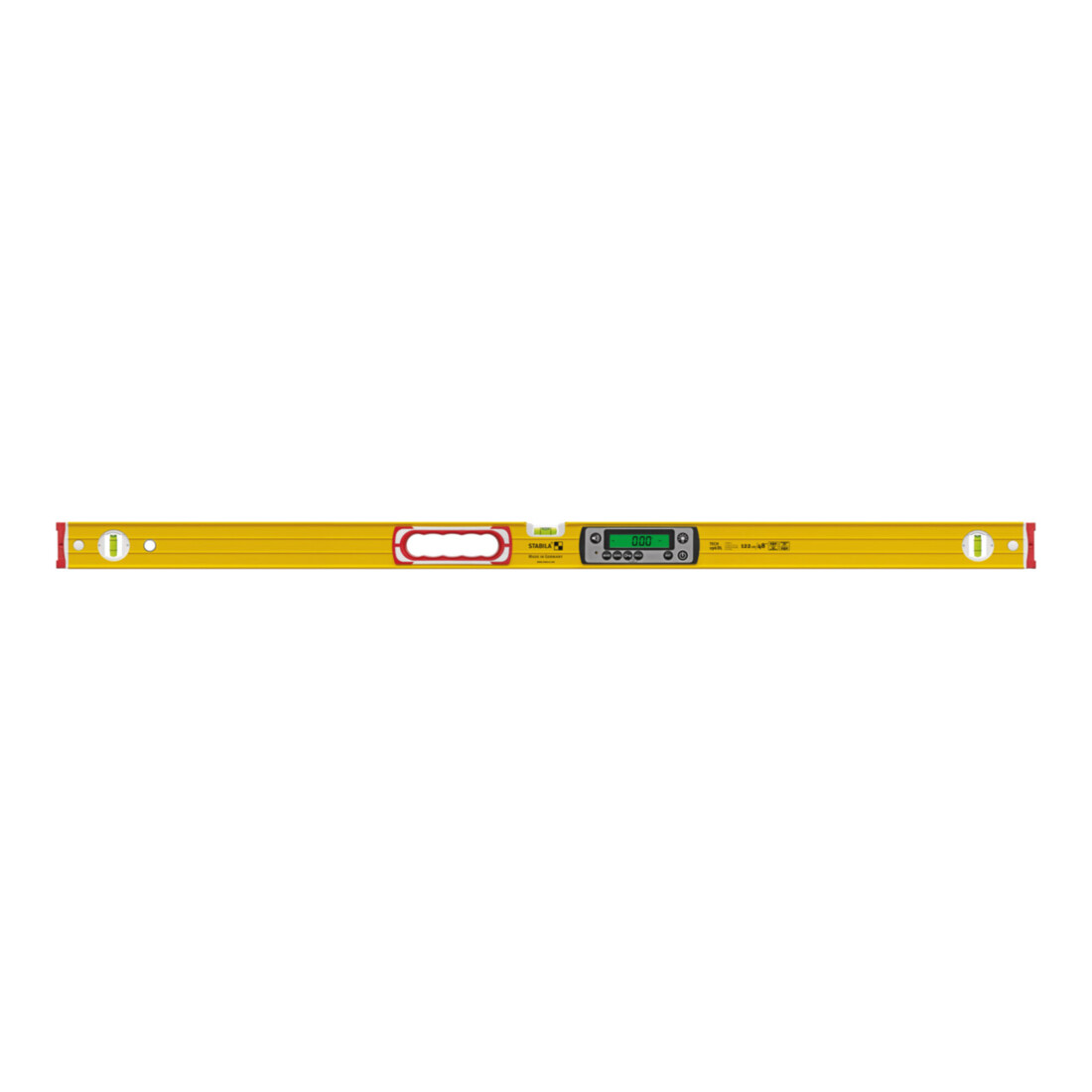 STABILA Niveau numérique TECH 196 DL, 122 cm, étanche IP67, 2 écrans, sans calibration, modes °, %, mm/m, in/ft, étui