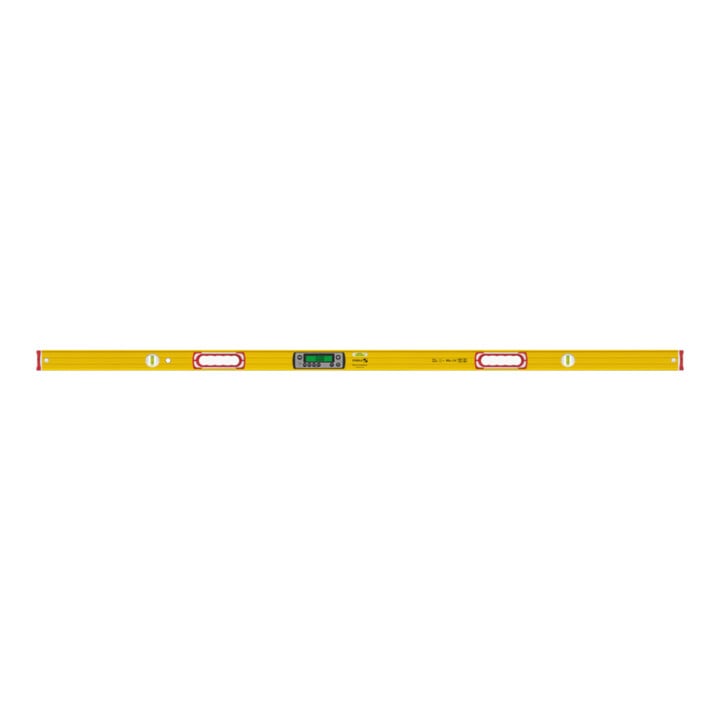 STABILA Niveau numérique TECH 196 DL, 183 cm, étanche IP 67, 2 écrans, sans calibration, modes °, %, mm/m, in/ft, étui