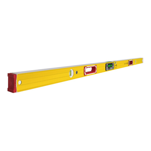 STABILA Niveau numérique TECH 196 DL, 183 cm, étanche IP 67, 2 écrans, sans calibration, modes °, %, mm/m, in/ft, étui