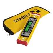 STABILA Niveau numérique TECH 196 DL, 23 cm, étanche IP 67, 2 écrans, sans calibration, modes °, %, mm/m, in/ft, étui
