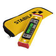 STABILA Niveau numérique TECH 196 DL, 23 cm, étanche IP 67, 2 écrans, sans calibration, modes °, %, mm/m, in/ft, étui