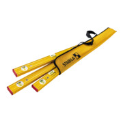STABILA PRO SET 80 AS, set 4 pezzi di livelle: 120 cm / 60 cm / 30 cm / borsa, profilo in alluminio rinforzato, antiscivolo integrato, Made in Germany