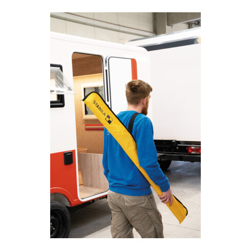 STABILA PRO SET 80 ASM, set de 4 niveaux à bulle magnétiques : 120 cm / 60 cm / 30 cm / poche, profilé en aluminium renforcé, système d'aimants aux terres rares extra-forts, antidérapants intégrés, fabriqué en Allemagne