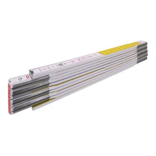 STABILA Règle à segments en bois L.2m blanc/jaune résistant aux intempéries Précision III
