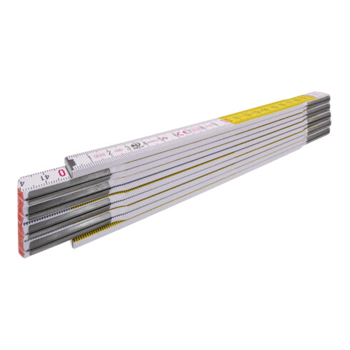 STABILA Règle à segments en bois L.2m blanc/jaune résistant aux intempéries Précision III