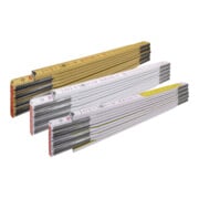 STABILA Règle à segments en bois L.2m blanc/jaune résistant aux intempéries Précision III-2