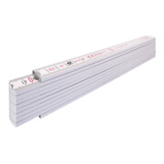 STABILA règle pliante en bois type 1407 2 m blanche, échelle métrique