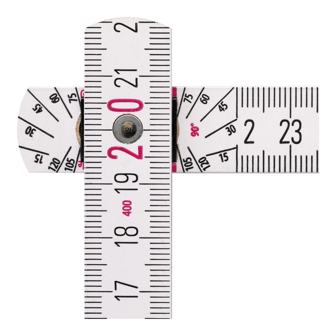 STABILA règle pliante en bois type 1407 2 m blanche, échelle métrique