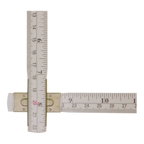 STABILA Règle pliante en bois Type 1607, 2 m, blanc, échelle mixte (métrique/impérial)
