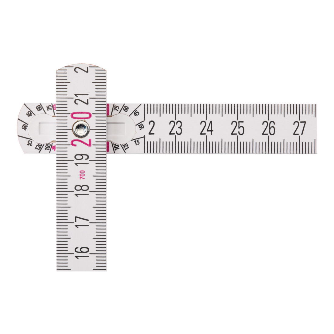 STABILA règle pliante en bois type 1707 2 m blanche, échelle métrique