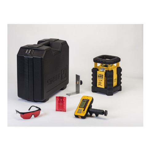STABILA Rotationslaser LAR 350 mit manueller 2-Achsen-Neigung 7-teiliges Set