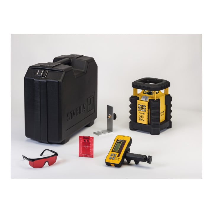 STABILA Rotationslaser LAR 350 mit manueller 2-Achsen-Neigung 7-teiliges Set