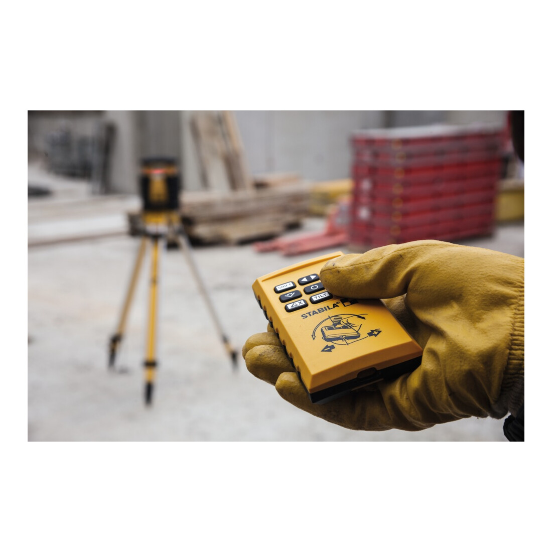 STABILA Rotationslaser LAR 350 mit manueller 2-Achsen-Neigung 7-teiliges Set