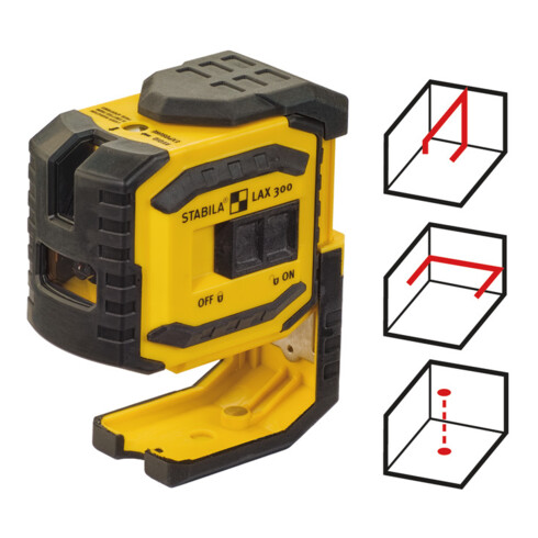 STABILA Set laser a piombo e a linee incrociate LAX 300, 4pz.