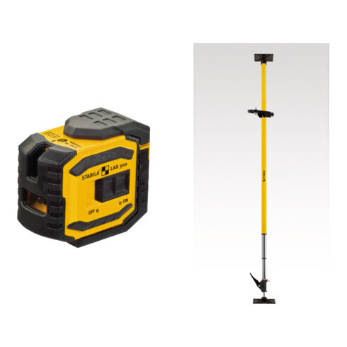 STABILA Set laser a piombo e a linee incrociate LAX 300, 5pz.