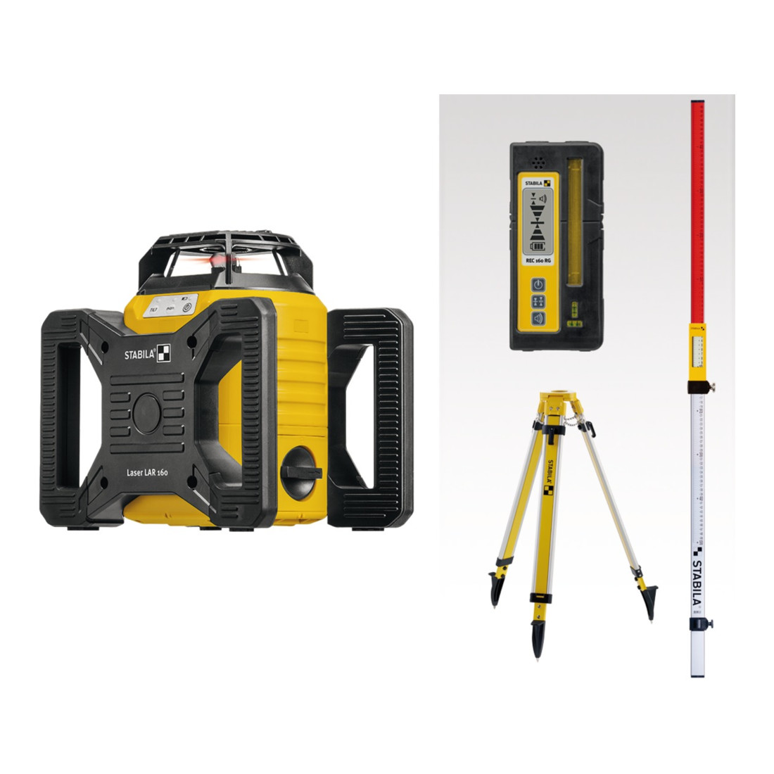 STABILA Set laser a rotazione LAR 160, 7pz.