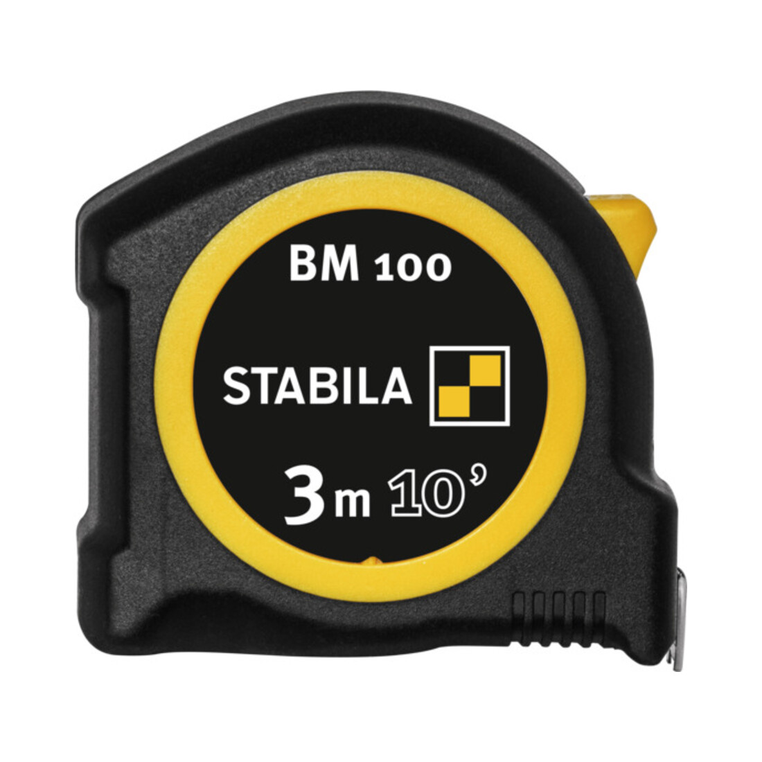 STABILA Taschenbandmaß BM 100, 3 m (10'), cm/inch-Skala