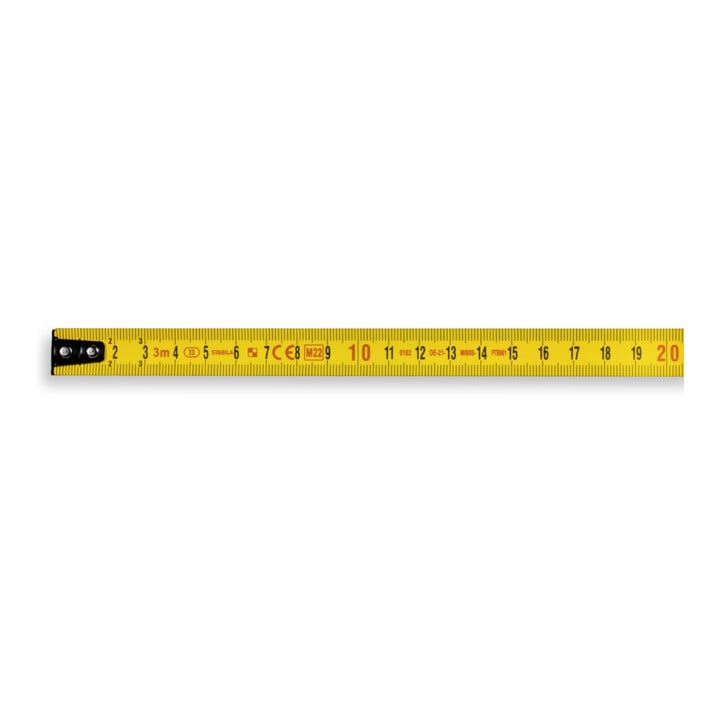 STABILA Taschenbandmaß BM 150, 3 m, Maßband mit metrischer Skala, Sichtfenster für Direktablesung, bruchsicheres ABS-Gehäuse, beweglicher Anfangshaken, Gürtel-Clip, MID-Genauigkeit