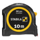 STABILA Taschenbandmaß BM 300, 10 m, Maßband mit doppelseitiger metrischer Skala, bruchsicheres PC/ABS-Gehäuse, SPIKES-Haken, Stahlband mit NYLON-WRAP-Ummantelung, Gürtel-Clip, MID-Genauigkeit
