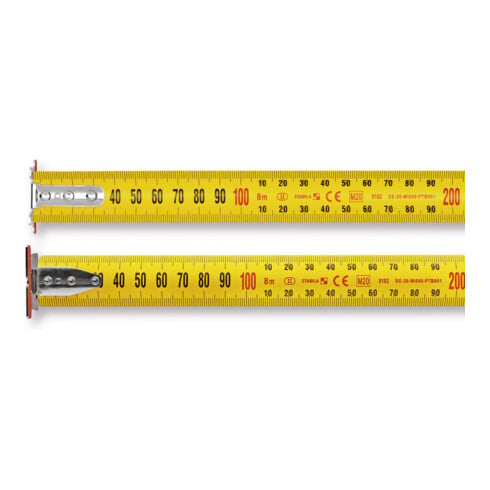 STABILA Taschenbandmaß BM 300, 8 m, dubbelzijdige 1000-schaal, metrisch, SPIKES-haak