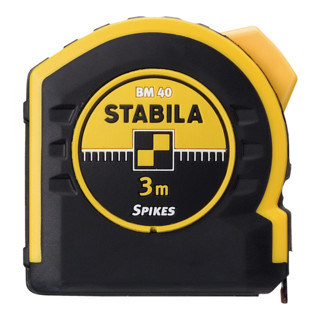STABILA Taschenbandmaß BM 40, mit doppelseitiger Skala und Spikes-Haken