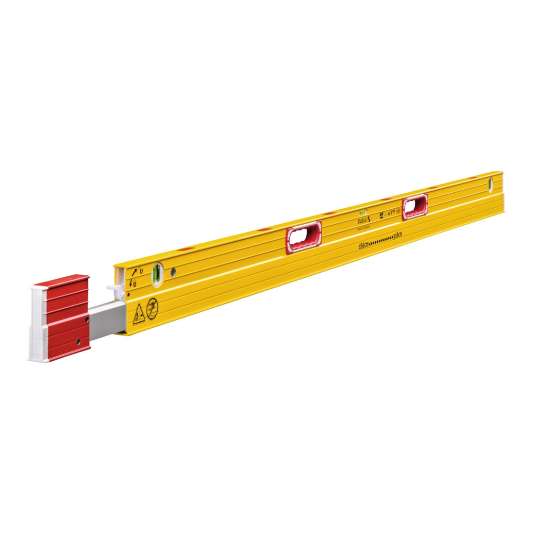 STABILA Teleskop-Wasserwaage Type 106 TM 216 - 379 cm mit Seltenerd-Magnetsystem