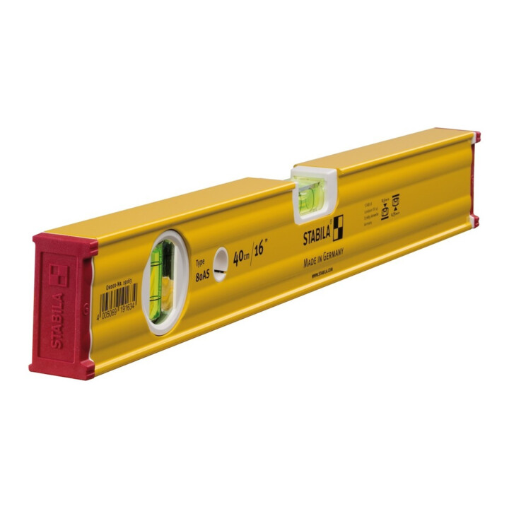 STABILA Wasserwaage 80 AS 40cm Alu.gelb ± 0,5 mm/m
