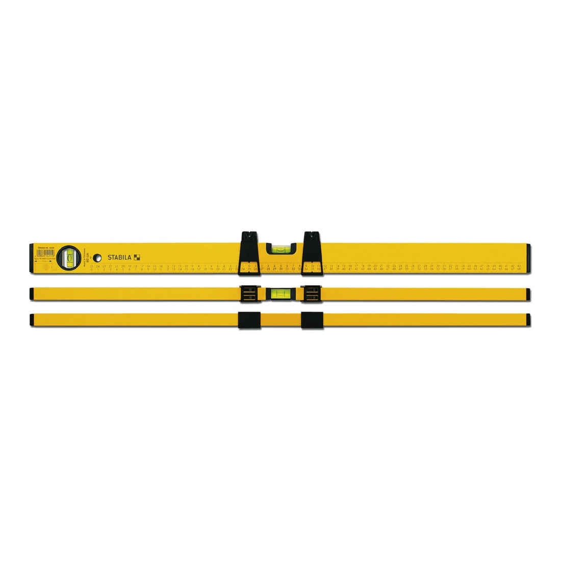 STABILA Wasserwaage Type 70 MAS 80 cm mit Markierschiebern und Skalenaufdruck