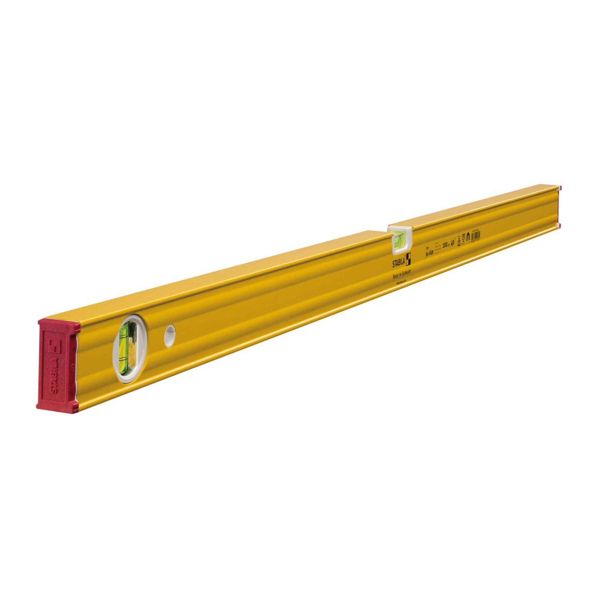 STABILA Wasserwaage Type 80 ASM, 100 cm, mit Seltenerd-Magnetsystem