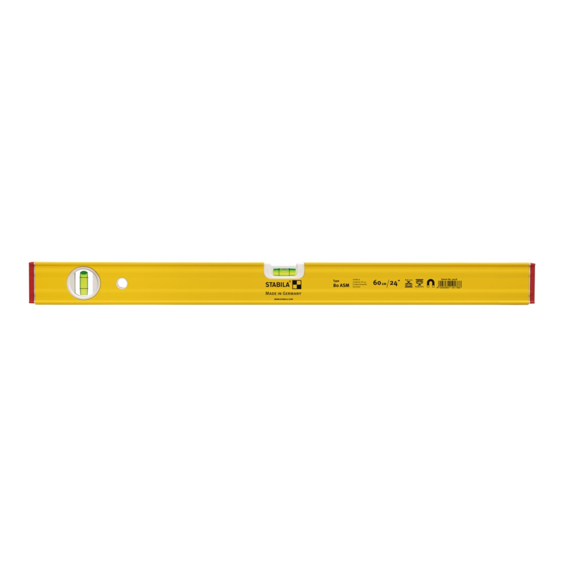 STABILA Wasserwaage Type 80 ASM, 100 cm, mit Seltenerd-Magnetsystem