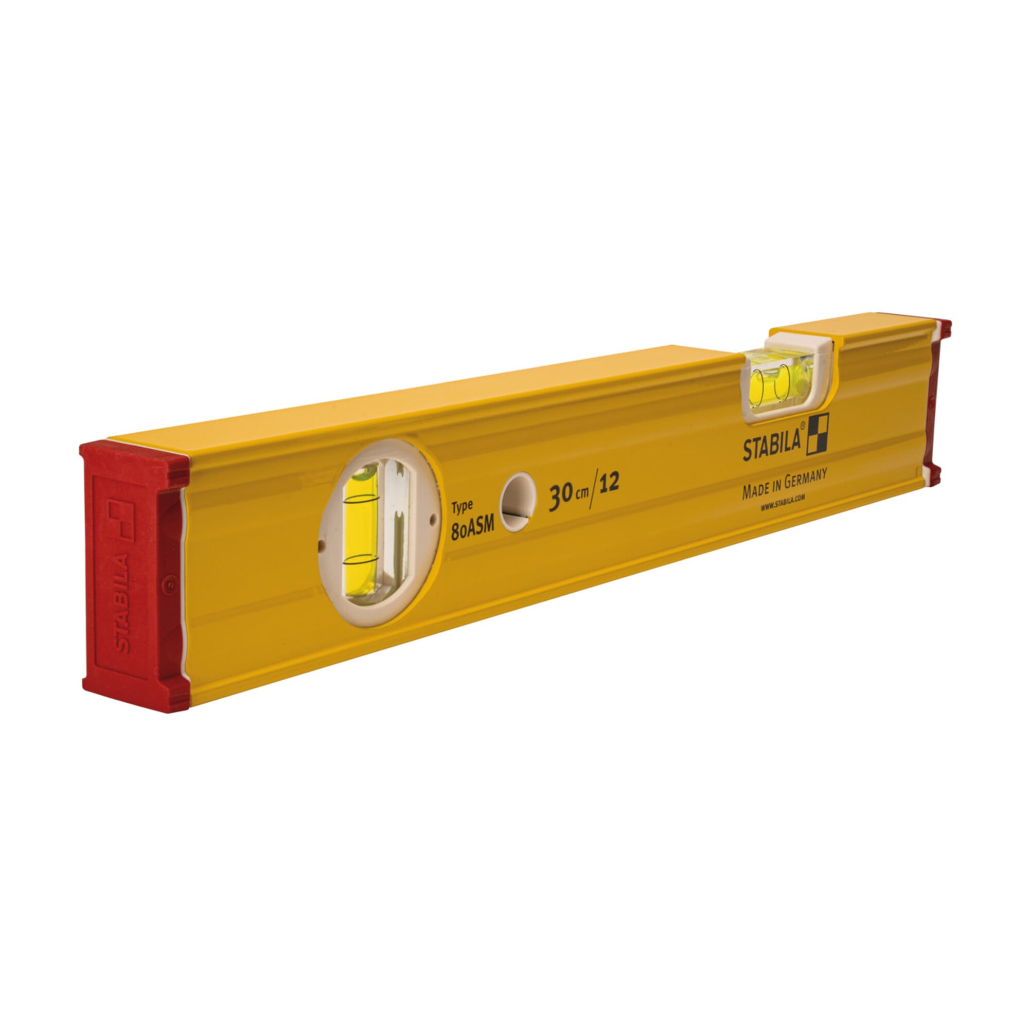 STABILA Wasserwaage Type 80 ASM, 30 cm, mit Seltenerd-Magnetsystem