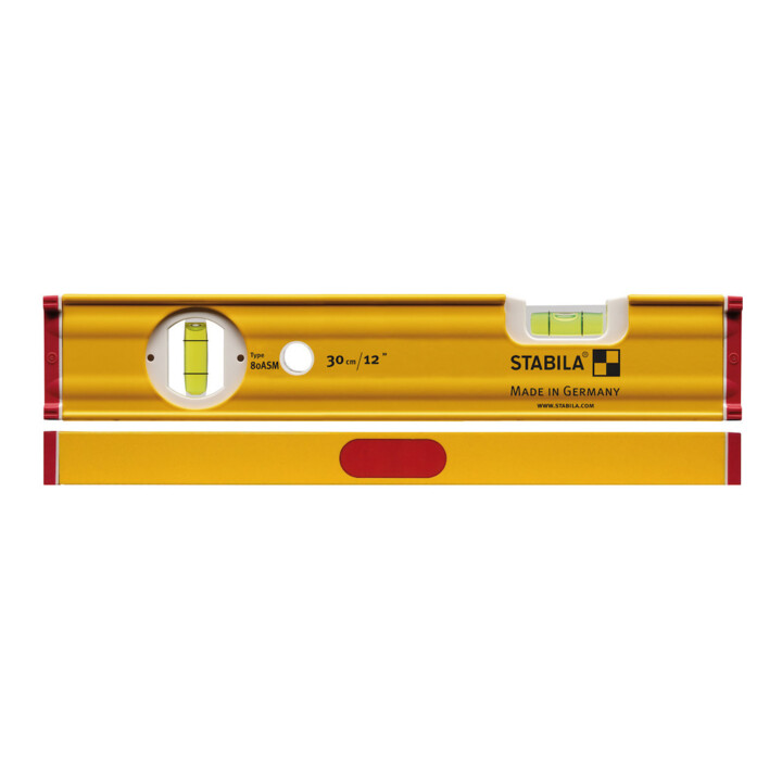 STABILA Wasserwaage Type 80 ASM, 30 cm, mit Seltenerd-Magnetsystem