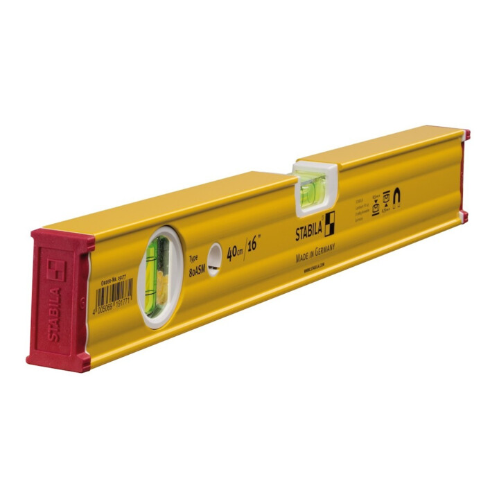 Stabila Wasserwaage Type 80 ASM 40 cm mit Seltenerd-Magnetsystem