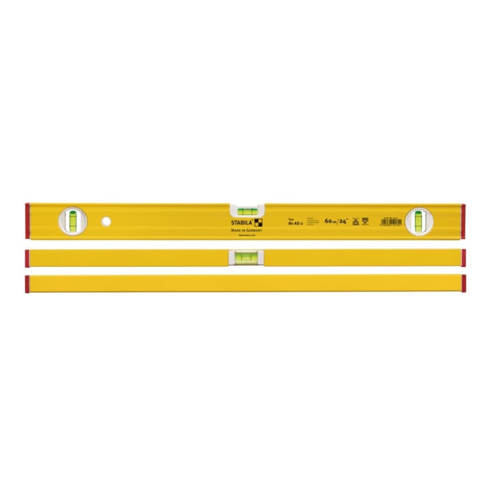 STABILA waterpas 80 AS-2 60cm Alu.geel ± 0,5 mm/m
