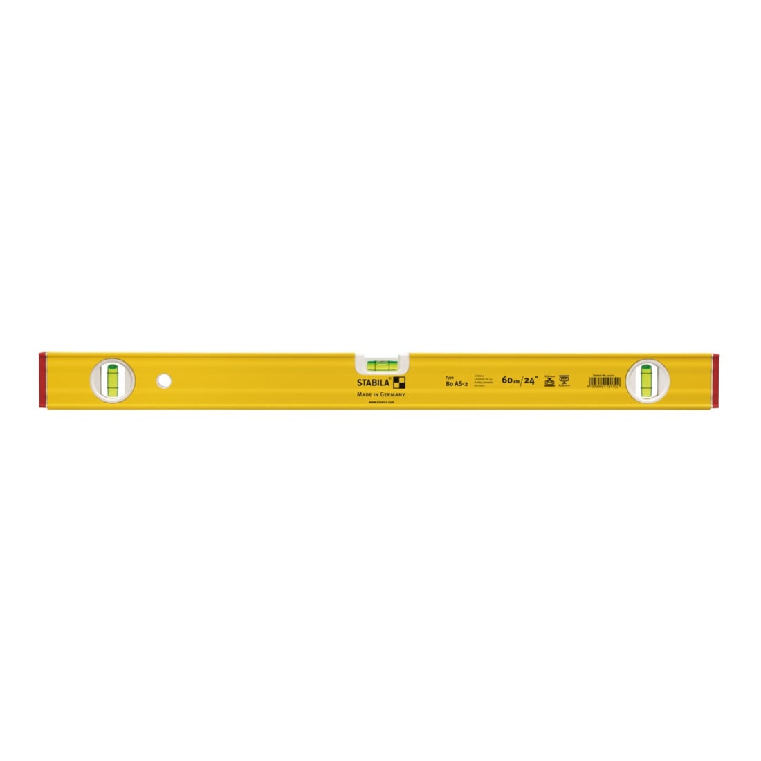 STABILA waterpas 80 AS-2 Alu.geel ± 0,5 mm/m