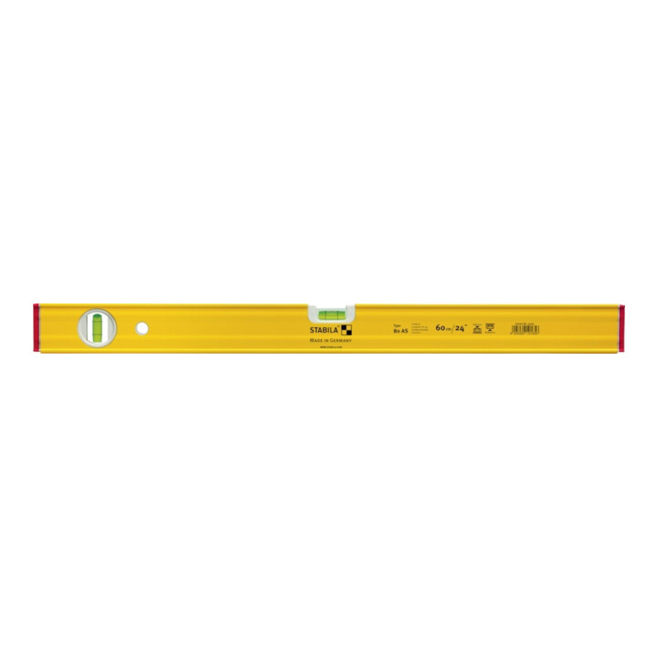 STABILA waterpas 80 AS 30cm Alu.geel ± 0,5 mm/m