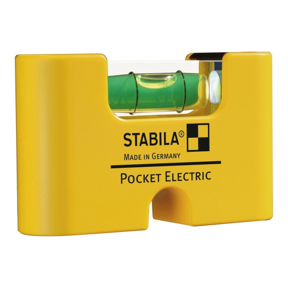 Stabila waterpas Pocket Electric 7 cm met zeldzame aardmagneet systeem en riemclip