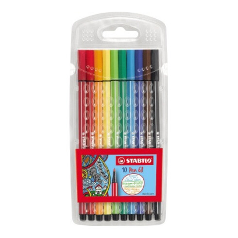 STABILO Faserschreiber pen 6810/PL M 1mm sortiert 10 St./Pack.