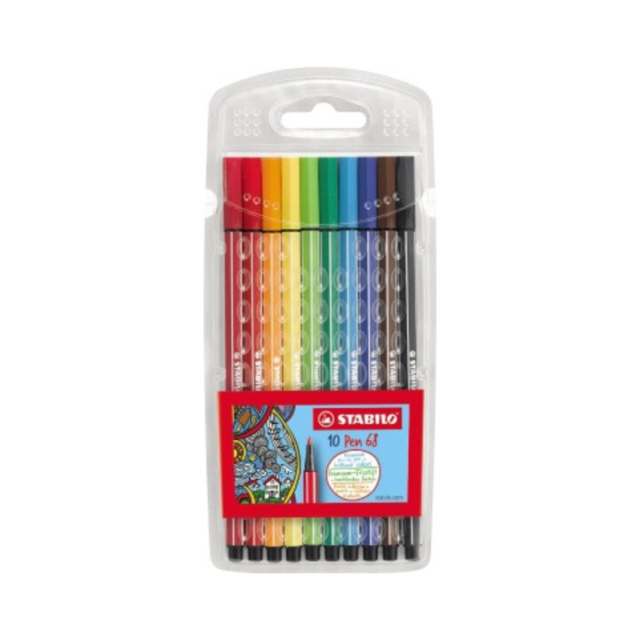 STABILO Faserschreiber pen 6810/PL M 1mm sortiert 10 St./Pack.