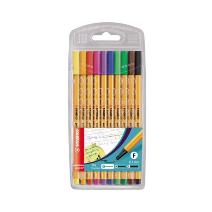 STABILO Fineliner point 88 8810 0,4mm farbig sortiert 10 St./Pack.
