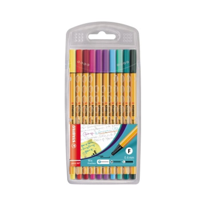 STABILO Fineliner point 88 8810-1 0,4mm farbig sortiert 10 St./Pack.
